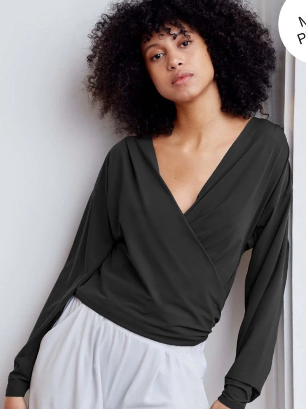 NEW ADAY Thats A Wrap Top Black Size Medium